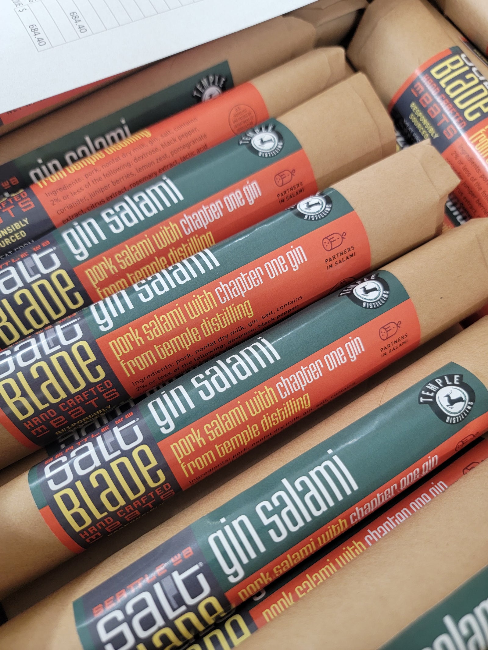 Salami w/ Chapter One Gin by Salt Blade Meats