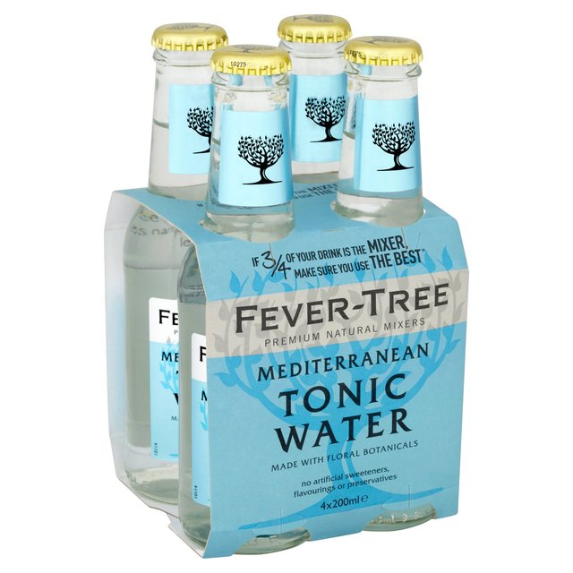 fever tree lavender tonic Fever Tree Tonic 4 Pack Mediterranean Tonic